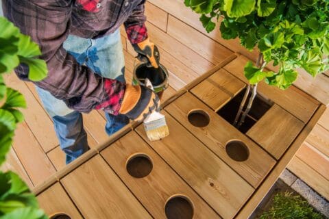 drewniane meble ogrodowe