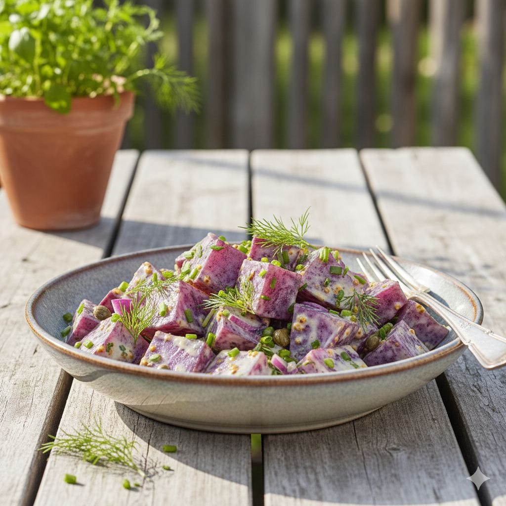 Sałatka Ziemniaczana Vitelotte z fioletowych ziemniaków
