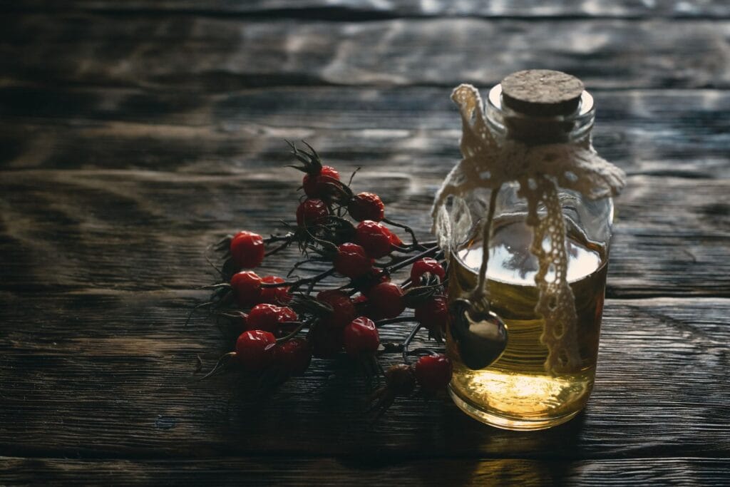 Olejek z pestek owoców dzikiej róży