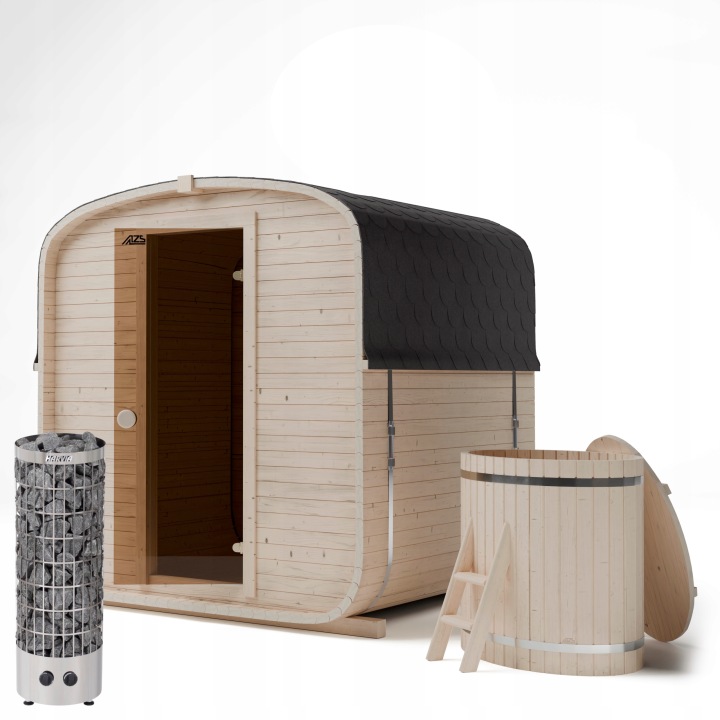 Sauna ogrodowa - zestaw z piecem i Balią